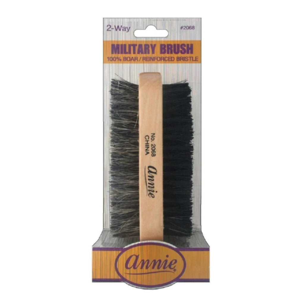 Annie 2 Way Military Brush Two Sided 100% Boar Reinforced 2068 (Pack of 6)