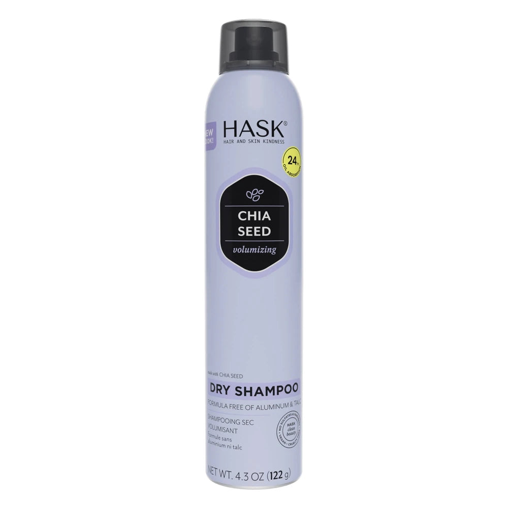 HASK Volumizing Aluminum-Free Dry Shampoo with Chia Seed Net WT 4.3oz (Pack of 4)