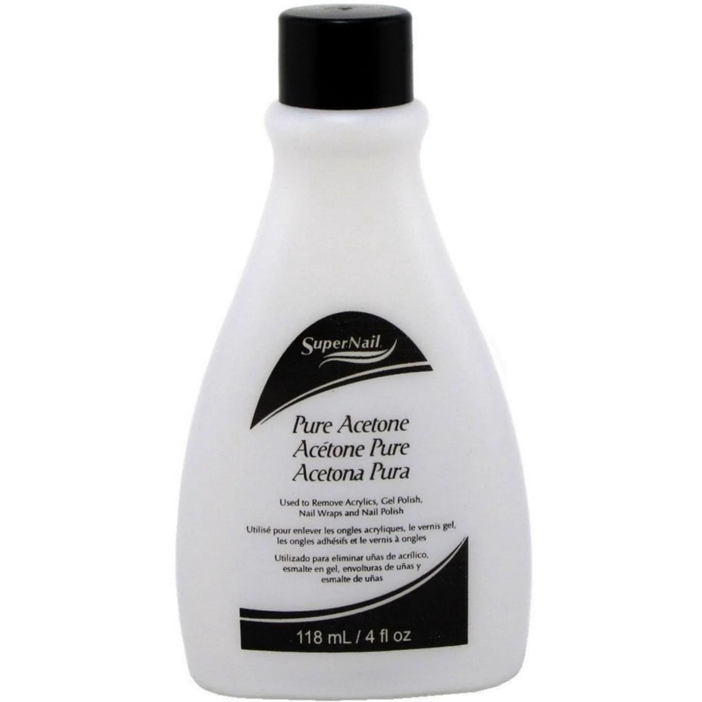 Super Nail Pure Acetone Polish Remover 4 Oz (Pack of 24)