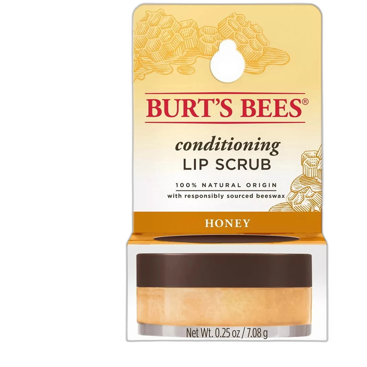Burts Bees Moisturizing And Conditioning Lip Scrub With Exfoliating Honey Crystals 0.25Oz (Pack Of 48)