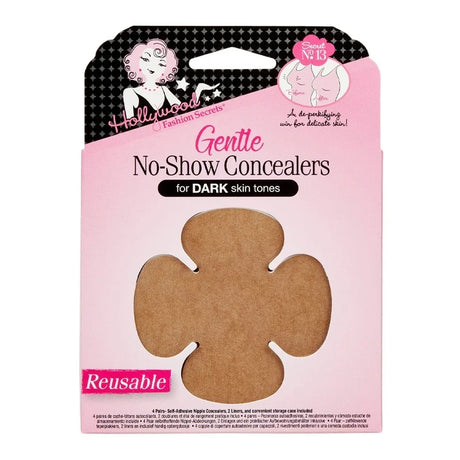 Hollywood Fashion Secrets Gentle No-Show Concealers - Shade: DARK (Pack of 24)