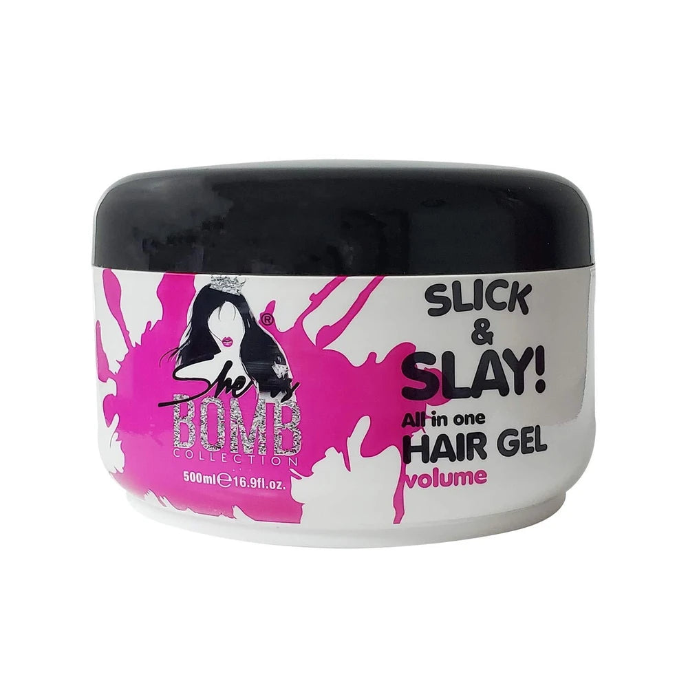 She Is Bomb Collection Slick & Slay All-in-One Hair Gel 16.9 oz (Pack of 24)