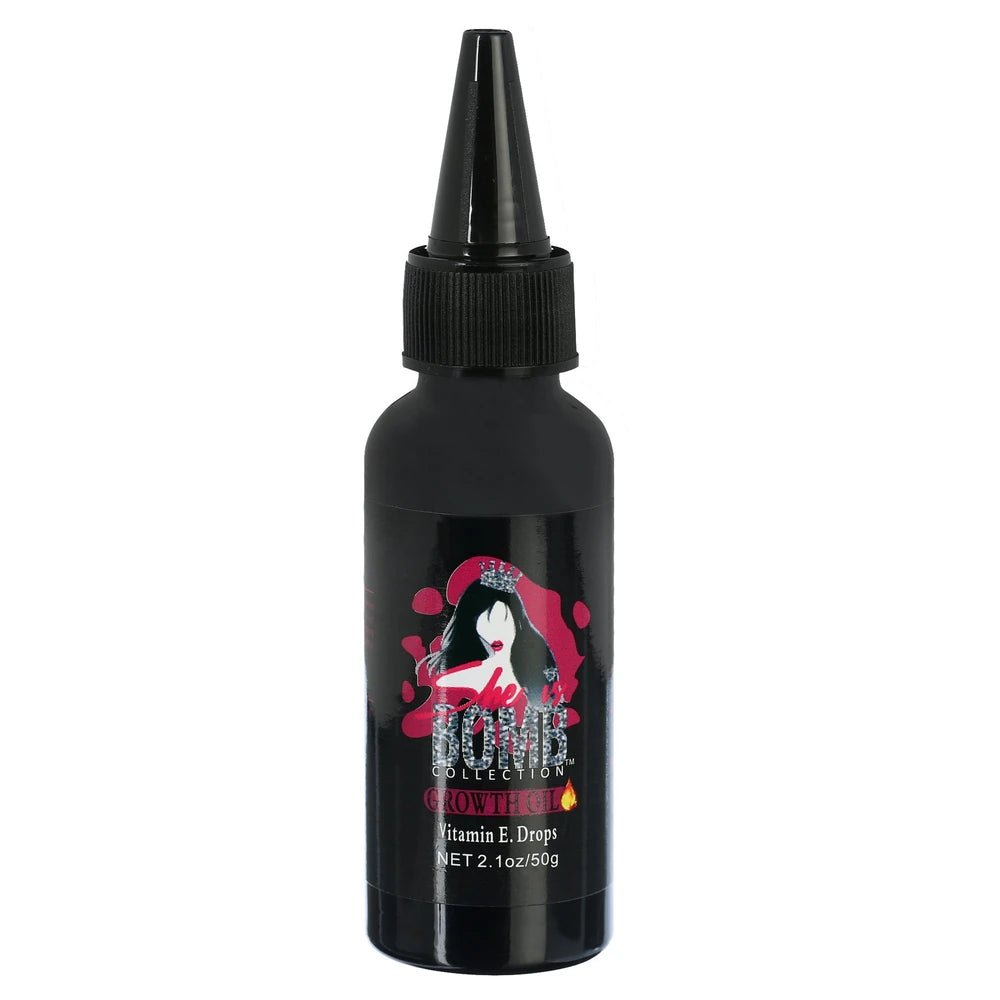 She Is Bomb Hair Growth Oil Drops with Vitamin E 2.1 oz Damaged Hair Types Hair (Pack of 32)