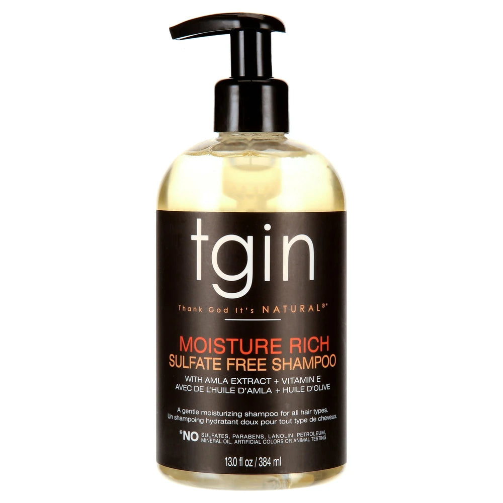 TGIN Moisture Rich Sulfate Free Shampoo For Natural Hair with Amla Oil and Cocon 13. Oz (Pack of 6)