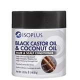 ISOPLUS Black Castor Oil Coconut Oil Hair Scalp Conditioner (5.25 oz) (Pack of 6)