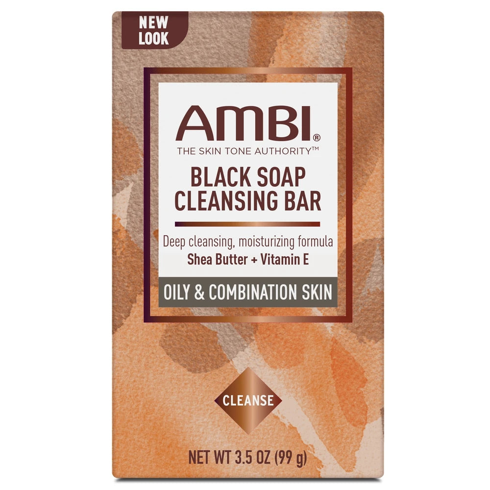 AMBI Black Soap with Shea Butter Bar 3.5 oz (Pack of 24)