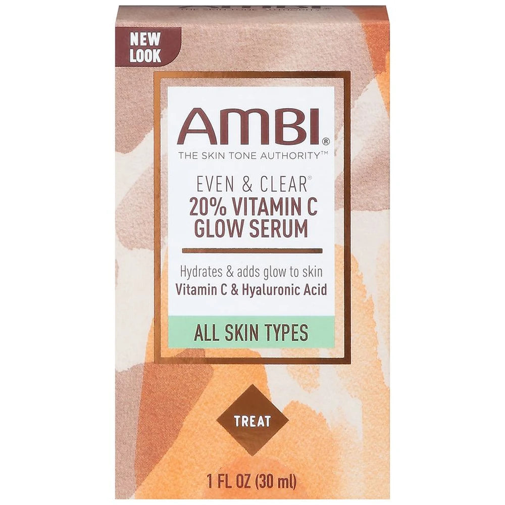 AMBI Even & Clear 20% Vitamin C Infused Face Glow Serum - 1 fl oz (Pack of 24)