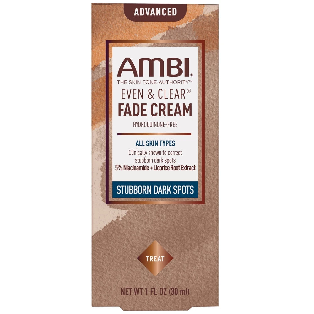 Ambi Even & Clear Advanced Fade Cream Hydroquinone-free Stubborn Dark Spot Cor 1. Oz (Pack of 24)