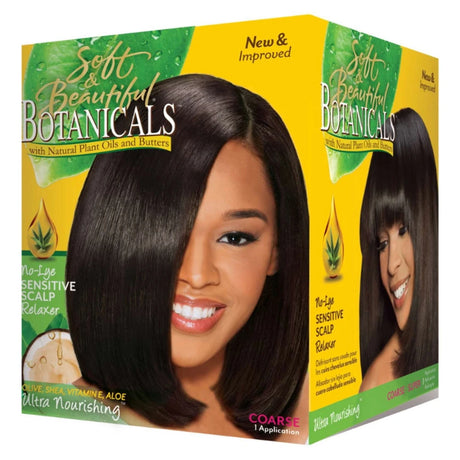 Soft & Beautiful Botanicals No-Lye Sensitive Scalp Relaxer Coarse 1 application (Pack of 12)