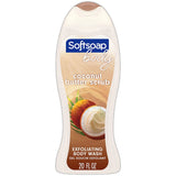Softsoap Exfoliating Body Wash Coconut Butter Scrub 20Oz (Pack of 4)