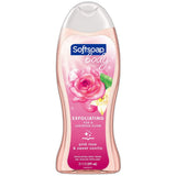 Softsoap Exfoliating Body Wash Lustrous Glow Pink Rose And Vanilla 20Oz (Pack of 4)
