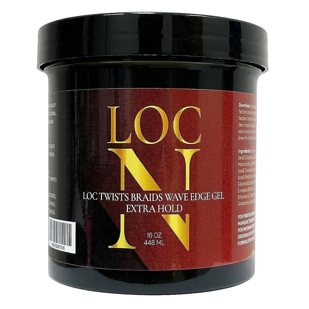 Loc N Twist Braid Edge Gel Extra Hold 16oz (Pack of 12)
