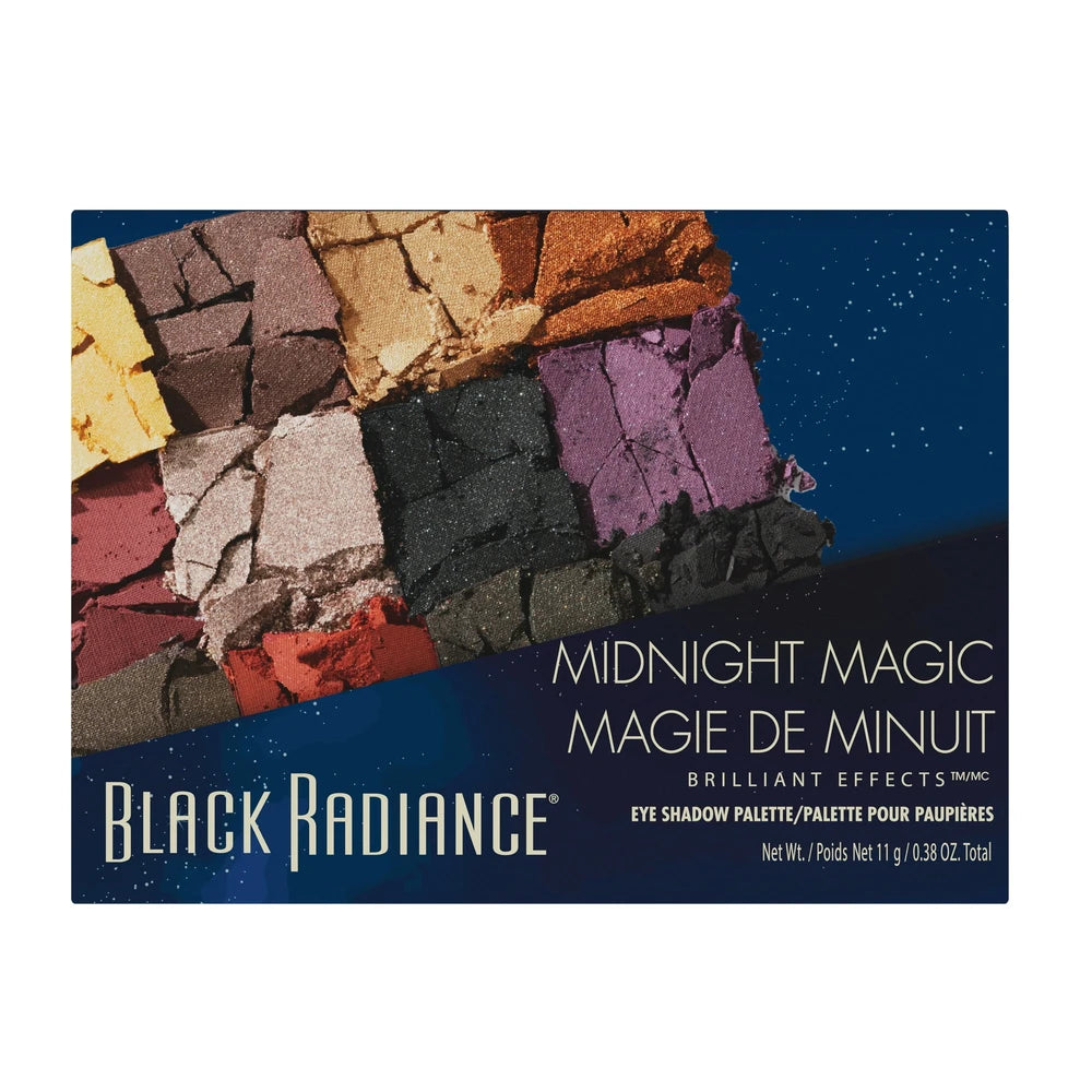Black Radiance Brilliant Effects Eye Shadow Palette - Midnight Magic - 0.38oz (Pack of 48)