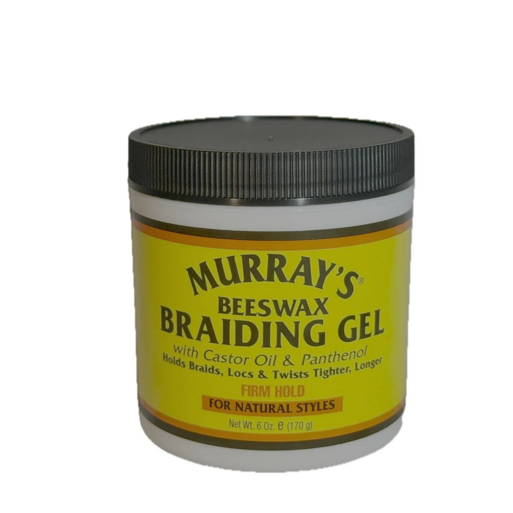 MURRAY S - Beeswax Braiding Gel FIRM HOLD 6 oz (Pack of 6)
