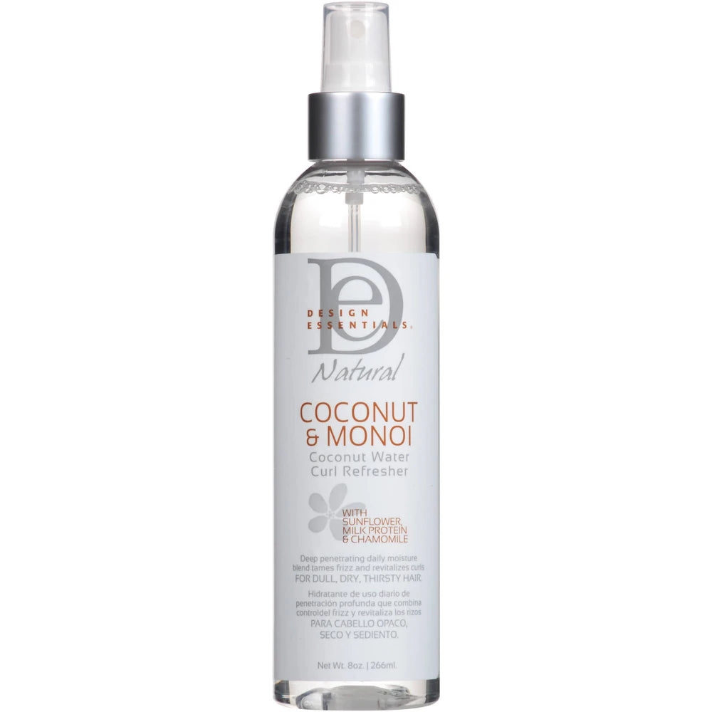 Design Essentials Coconut and Monoi Water 8 oz. Curl Refresher Moisturizing Un (Pack of 12)