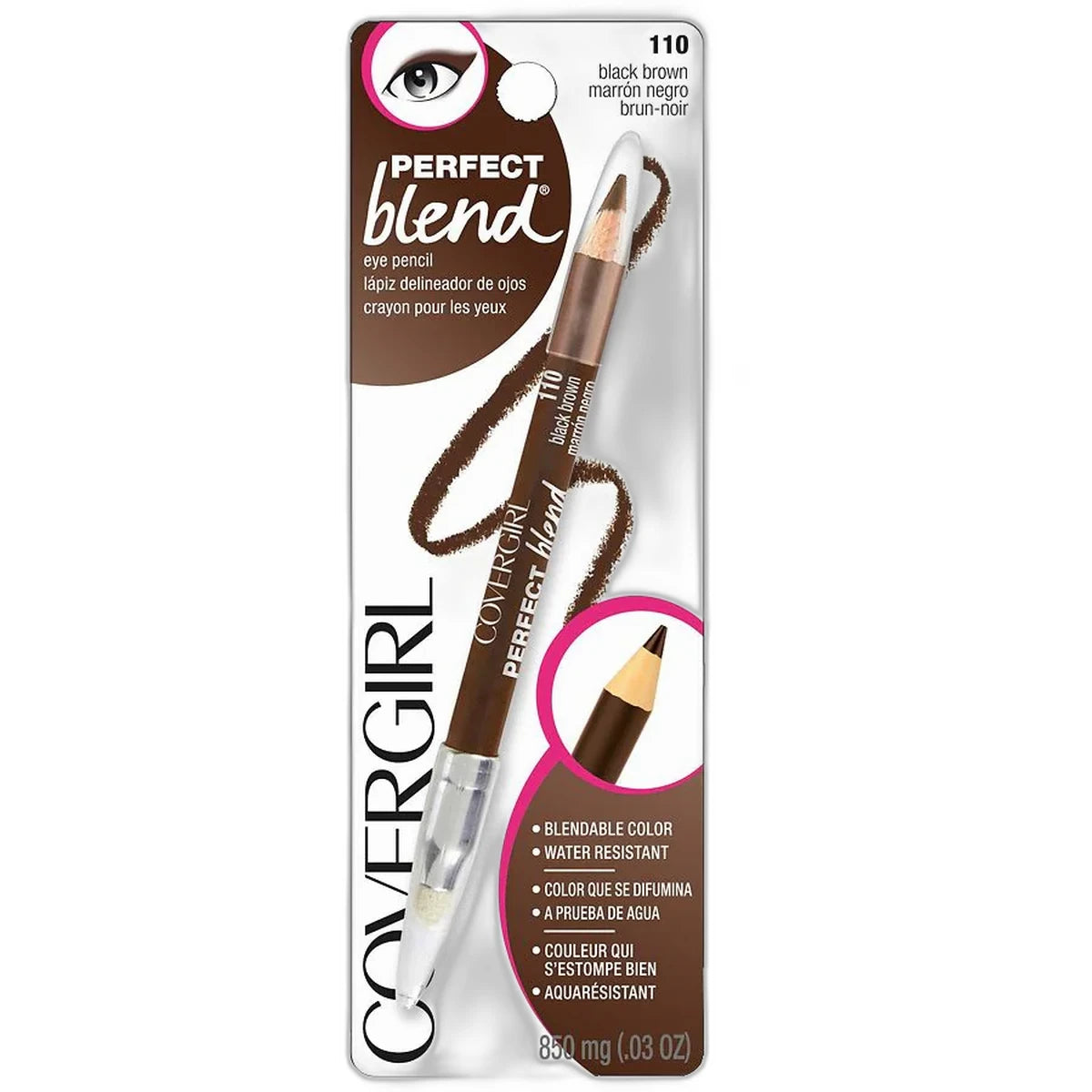 Cover Girl Perfect Blend Eye Pencil Black/Brown Neutral Shade #110 0.03Oz (Pack Of 72)