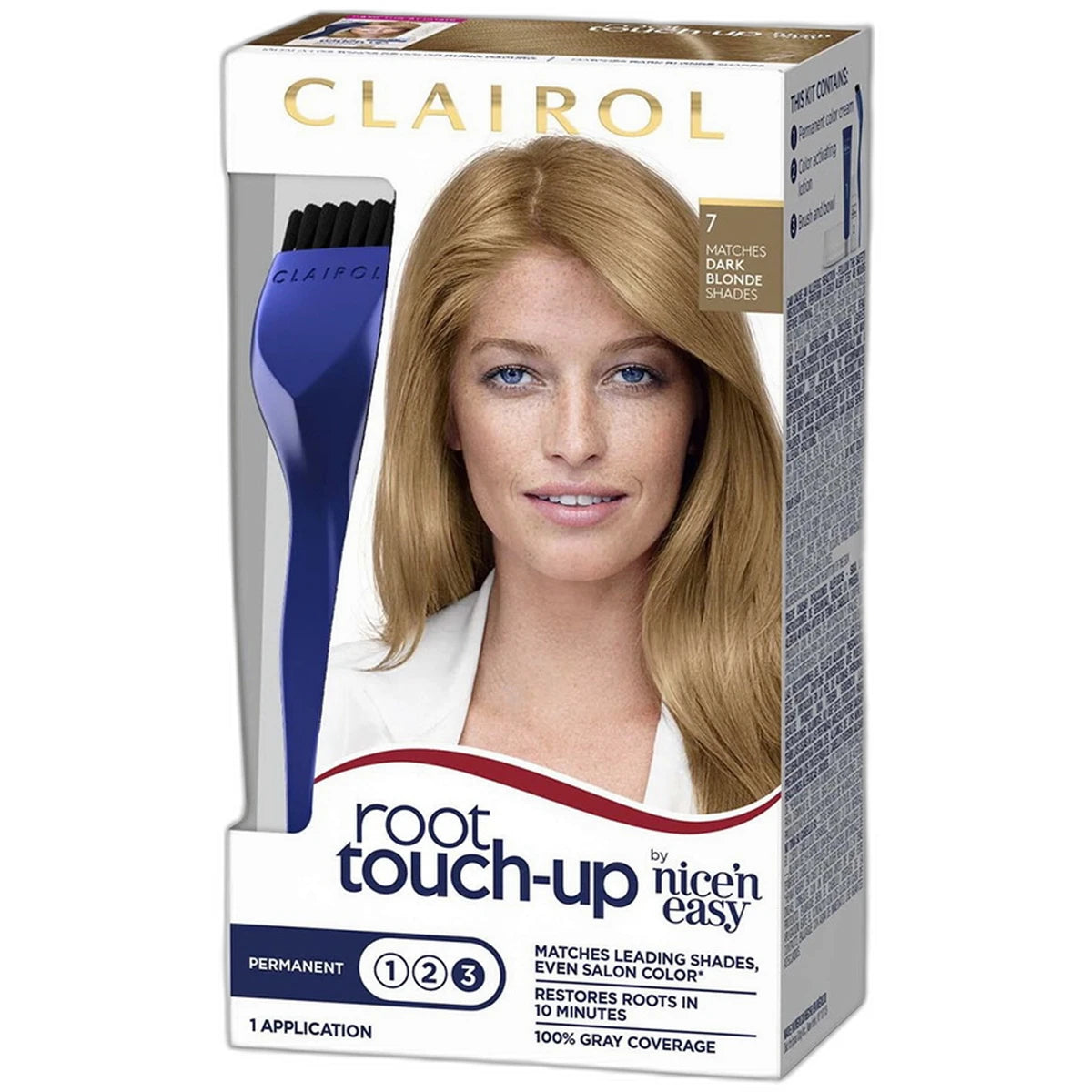 Clairol Nice & Easy 7 Dark Blonde Root Touch Up Permanent Hair Color 1.1Oz (Pack Of 12)