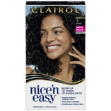 Clairol Nice & Easy Permanent Color 2 Black Hair Color 1 Application 1.86Oz (Pack of 12)