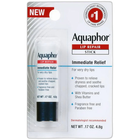 Aquaphor Lip Repair Stick Lip Balm for Dry Chapped Lips 1.7Oz (Pack of 48)