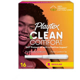 Playtex Clean Comfort Plastic Comfort Tip Tampons Regular 3.84oz (Pack of 12)