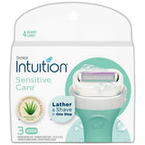 Schick Intuition 4 Blade Sensitive Care Womens Razor Cartridge Refills 5.28oz (Pack of 60)