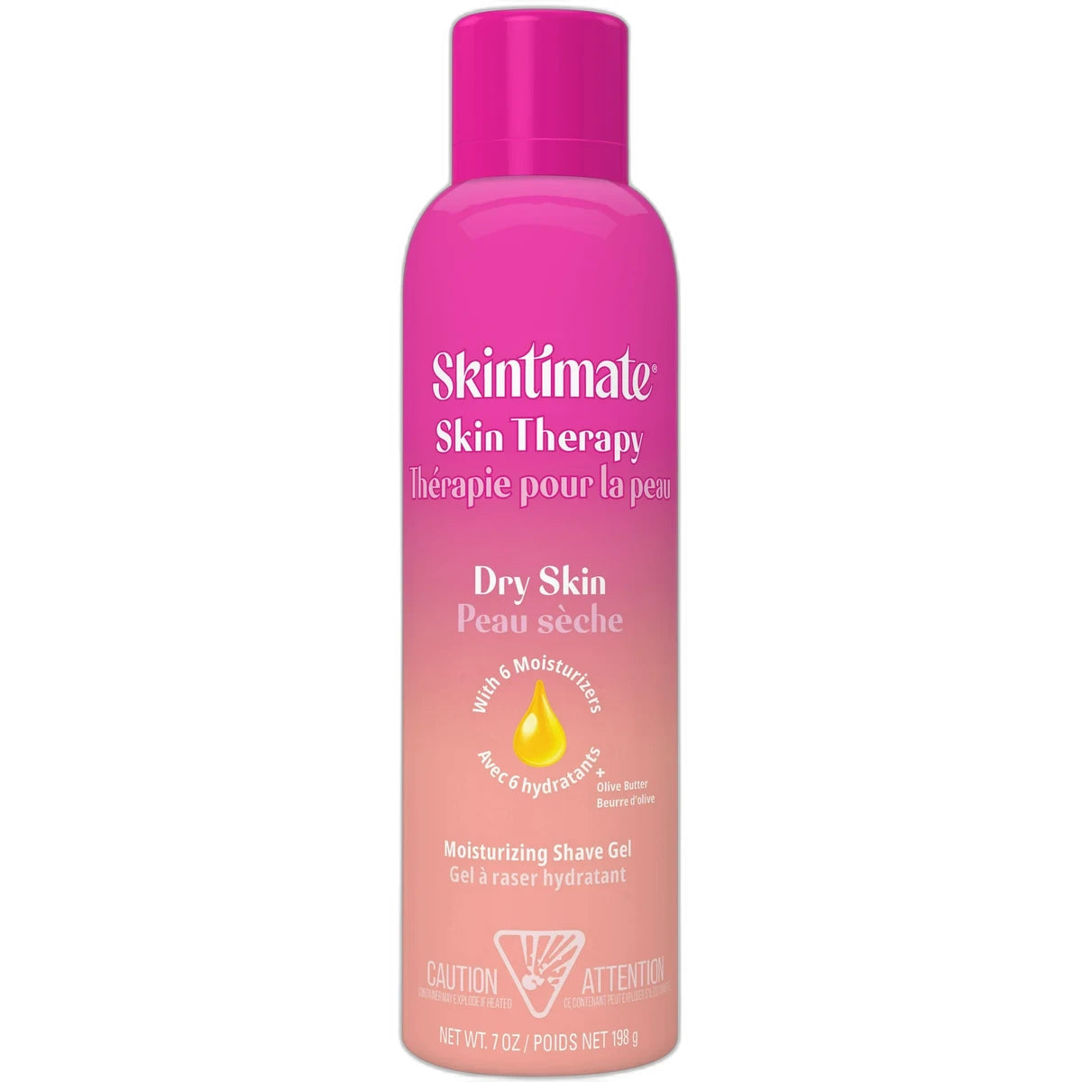 Skintimate Lotionized Dry Skin Moisturizing Shave Shaving Gel 7Oz (Pack of 6)