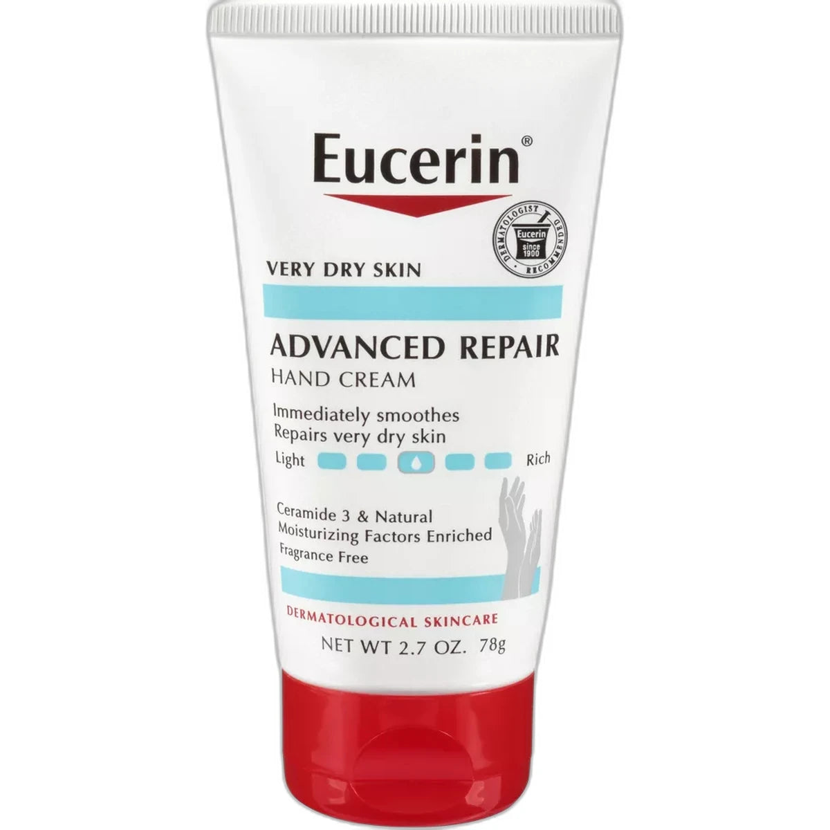 Eucerin Advanced Repair Hand Creme Fragrance Free 2.7Oz (Pack of 12)
