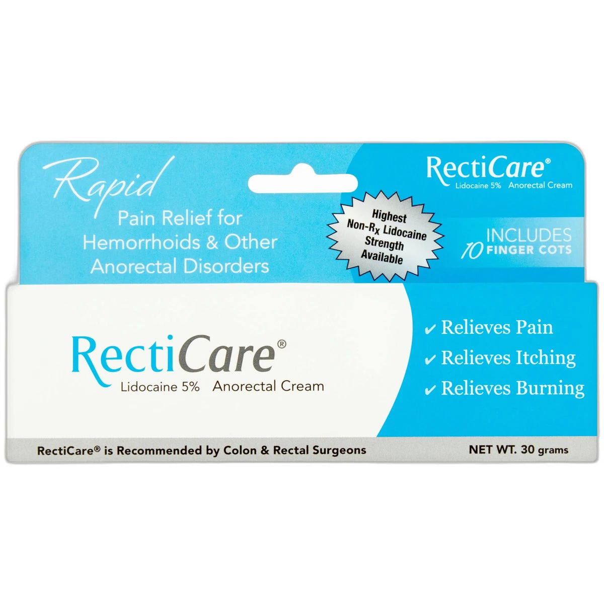 RectiCare Lidocaine 5 Percent Anorectal Cream 1.0Oz (Pack of 144)