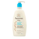 Aveeno Baby Daily Moisture Gentle Body Bath Wash &amp; Shampoo - Lightly Scented 18 fl oz (Pack of 12)