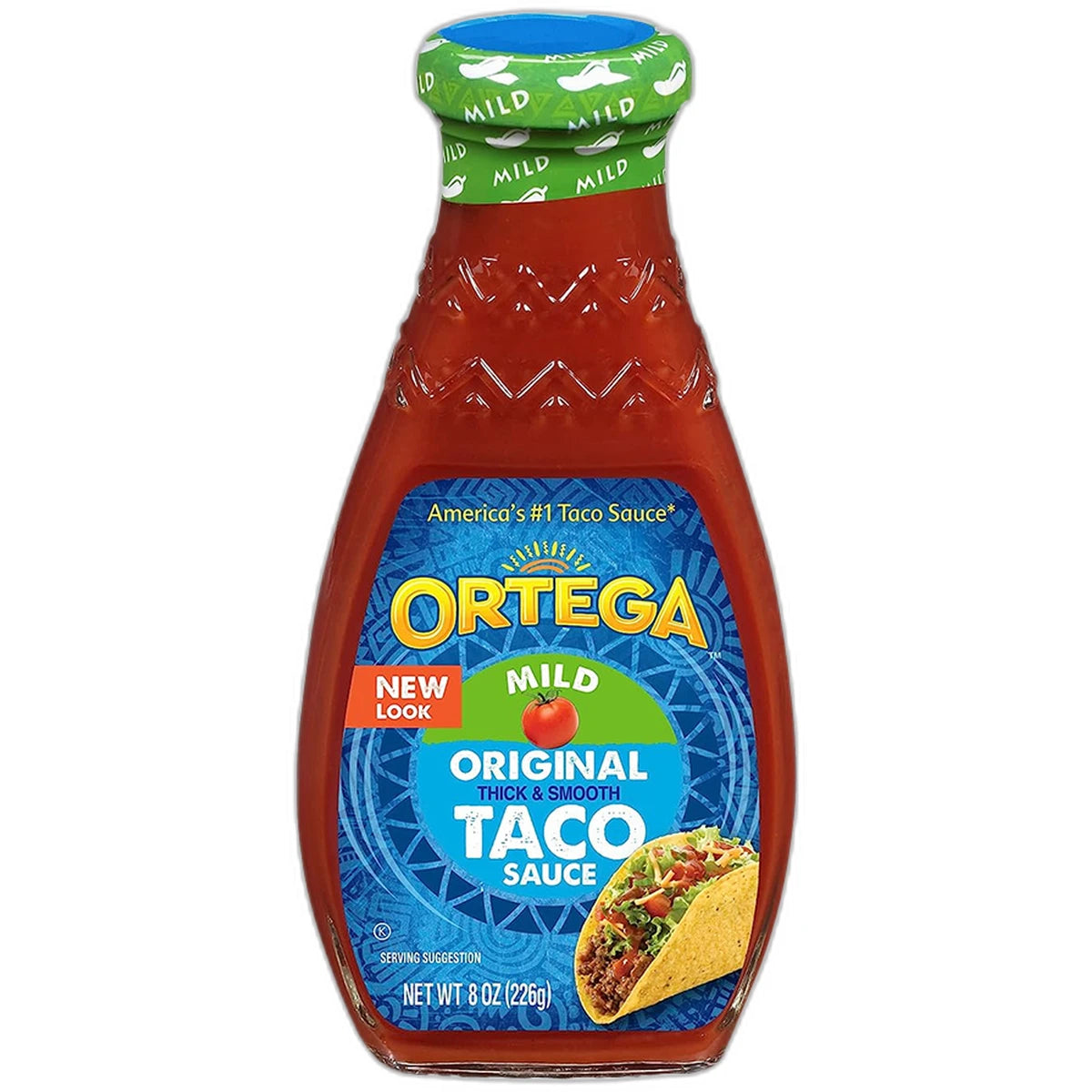 Ortega Original Thick and Smooth Taco Sauce Mild 8Oz (Pack of 12)