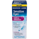 Bausch And Lomb Sensitive Eyes Plus Saline Solution 12Oz (Pack of 24)