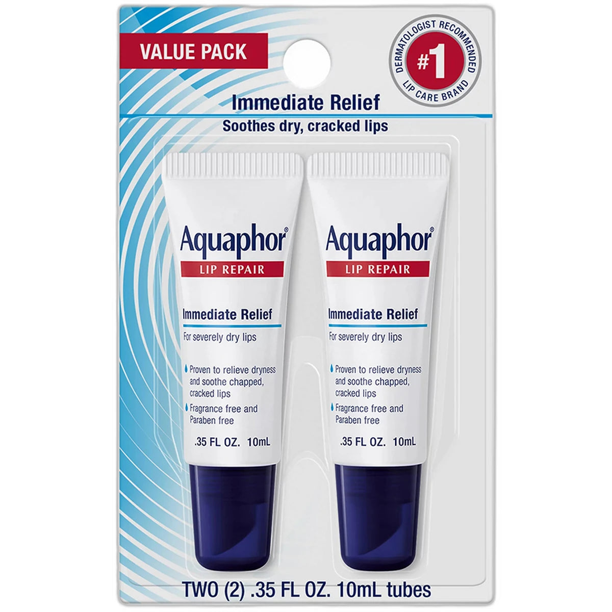 Aquaphor Lip Repair Relief Dry Lips 0.25Oz (Pack Of 48)