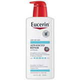 Eucerin Advanced Repair Body Lotion Fragrance Free For Dry Skin 16.9Oz (Pack of 12)