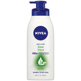 Nivea Body Lotion Deep Moisture Serum with Pump Aloe Vera 16.9Oz (Pack of 12)