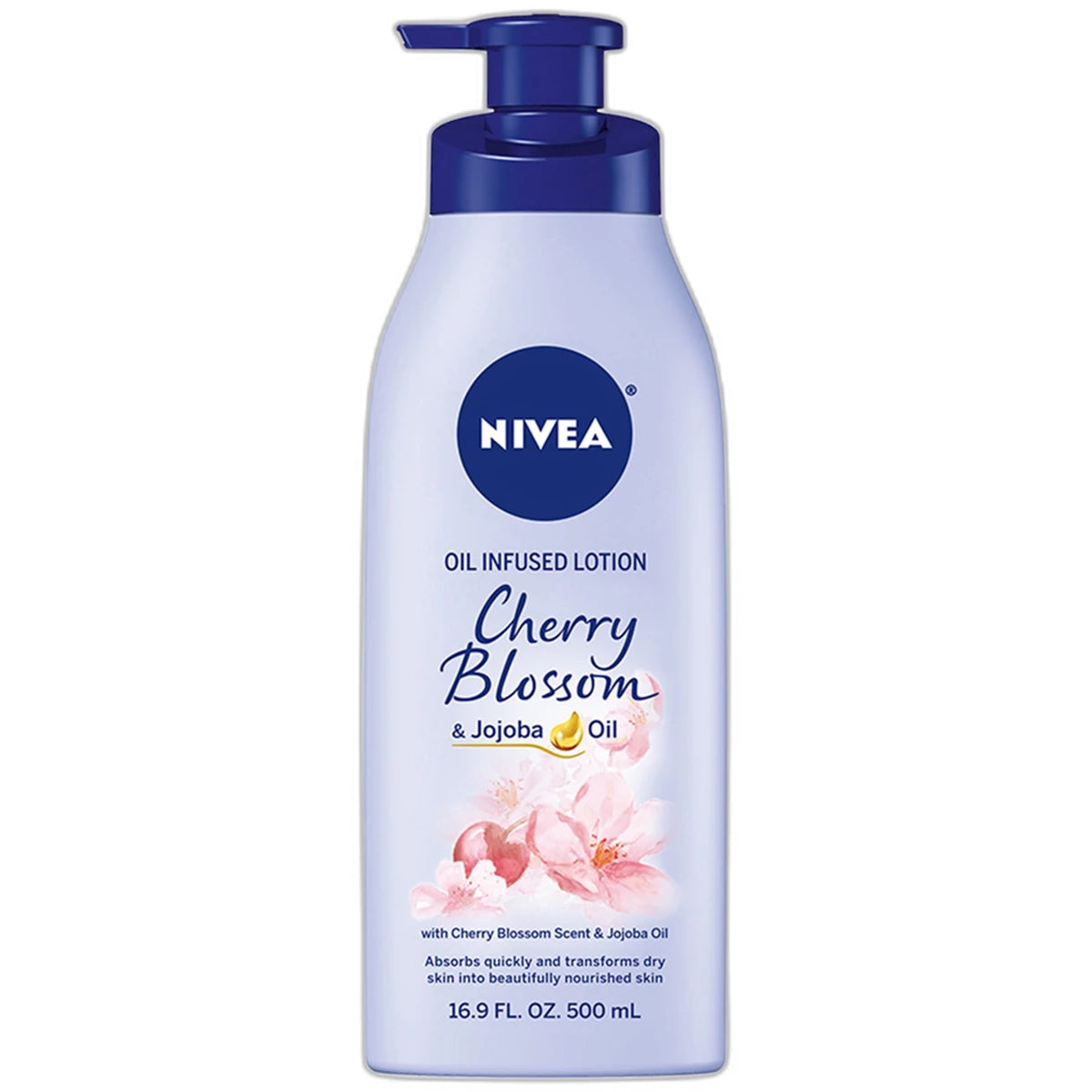 Nivea Oil Infused Lotion Cherry Blossom and Jojoba Oil For Skin 16.9Oz (Pack of 12)