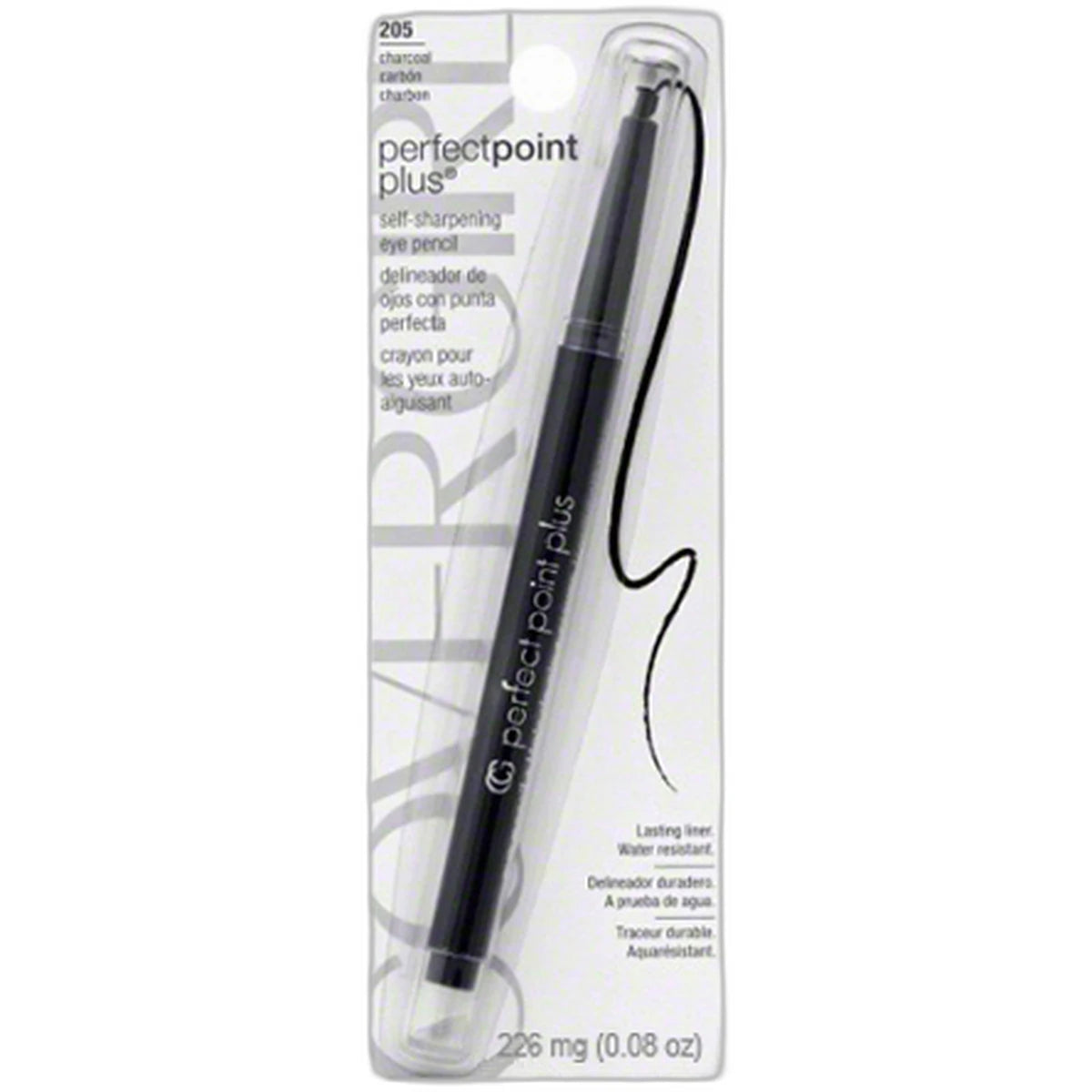 Cover Girl Perfect Point Plus Eyeliner Self Sharpening Eye Pencil Charcoal #205 0.08Oz (Pack Of 72)