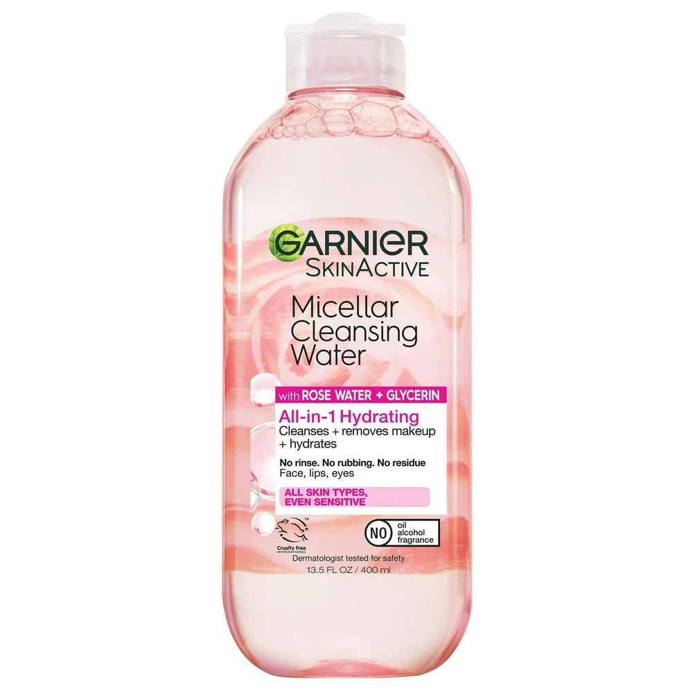 Garnier SkinActive Water Rose Micellar Cleansing Water - 13.5 fl oz(Pack of 12)