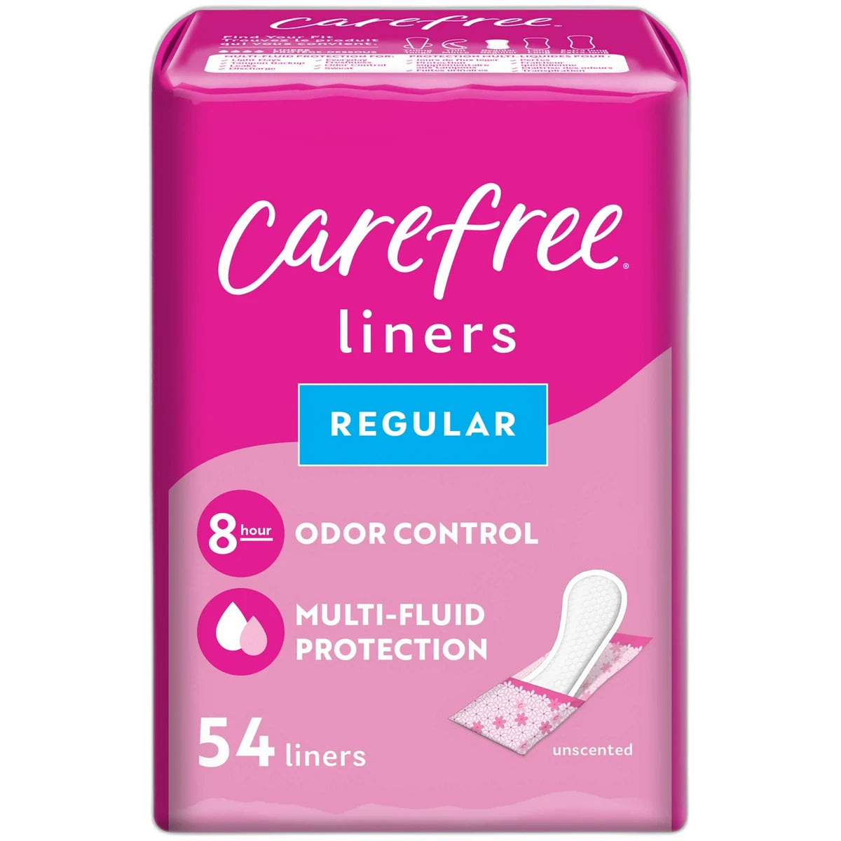 Carefree Acti-Fresh Body Shape Regular To Go Unscented Pantiliners 1.41Oz (Pack Of 4)