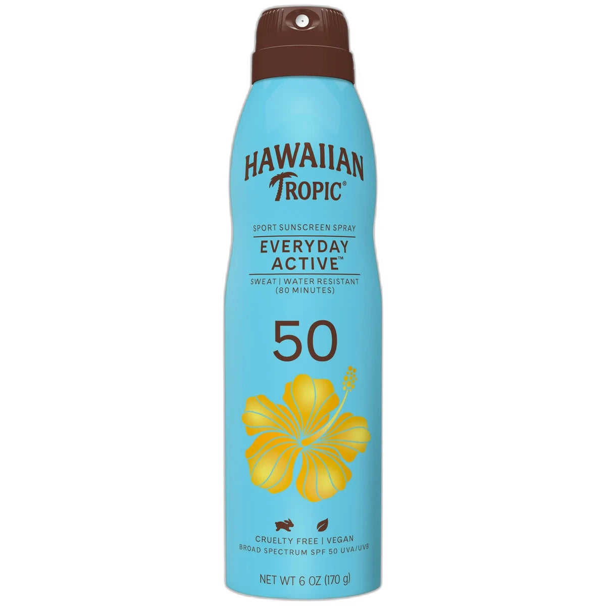 Hawaiian Tropic Everyday Active Clear Spray Sunscreen SPF 50 6Oz (Pack of 12)