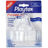 Playtex Precision Flo Natural Nipple Wide2 Ea 0.3Oz (Pack Of 24)