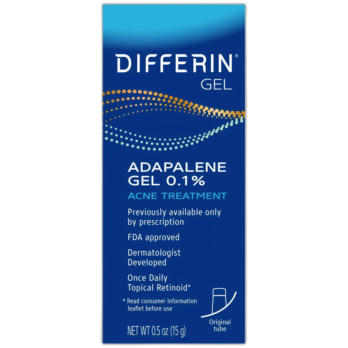 Differin Gel Acne Treatment With Adapalene Gel 0.5Oz (Pack Of 12)