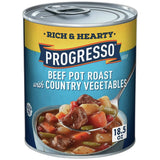 Progresso Rich and Hearty Beef Pot Roast with Country Vegetables Soup 18.5Oz (Pack of 12)