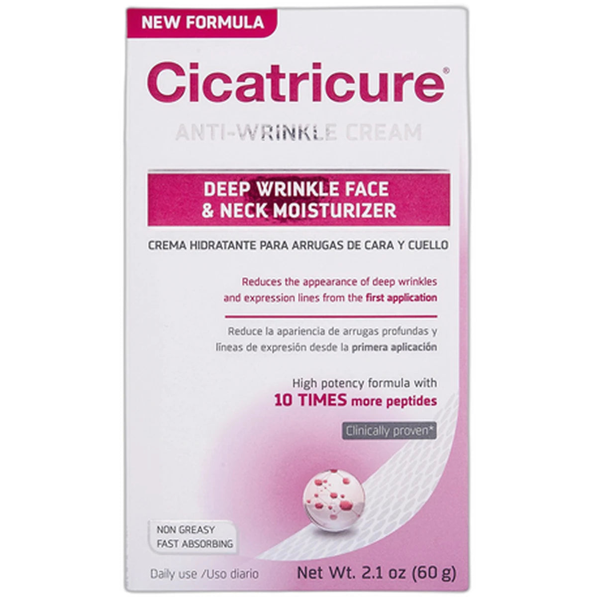 Cicatricure Anti Wrinkle Face Cream & Neck Moisturizer 2.1Oz (Pack of 20)