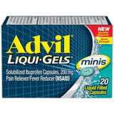 Advil Liquid Gels Minis Pain Reliever And Fever Reducer Liquid Filled Capsules 0.83oz (Pack of 72)