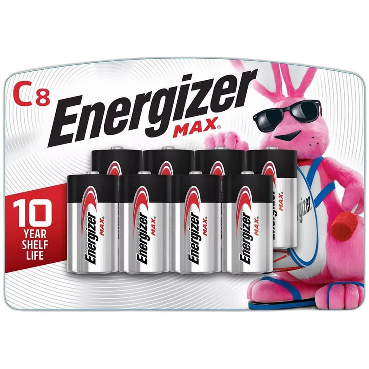 Energizer Max Size C Cell Alkaline Batteries 2.34Oz (Pack of 8)