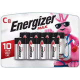 Energizer Max Size C Cell Alkaline Batteries 2.34Oz (Pack of 8)