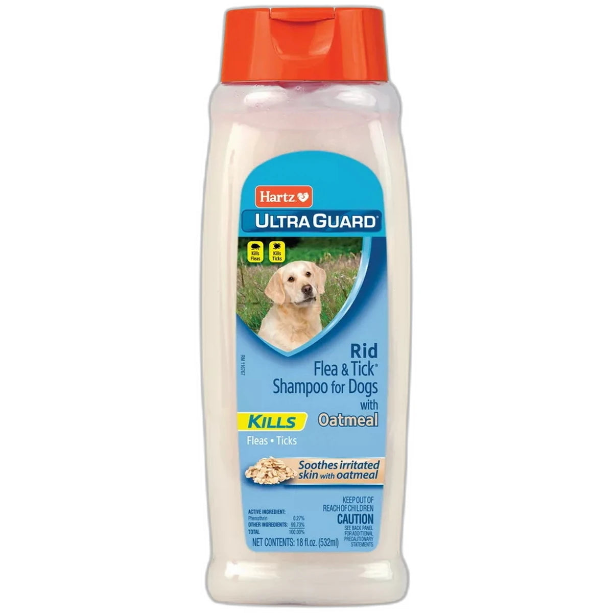 Hartz Ultra Guard Rid Flea and Tick Oatmeal Dog Shampoo 18Oz (Pack of 12)