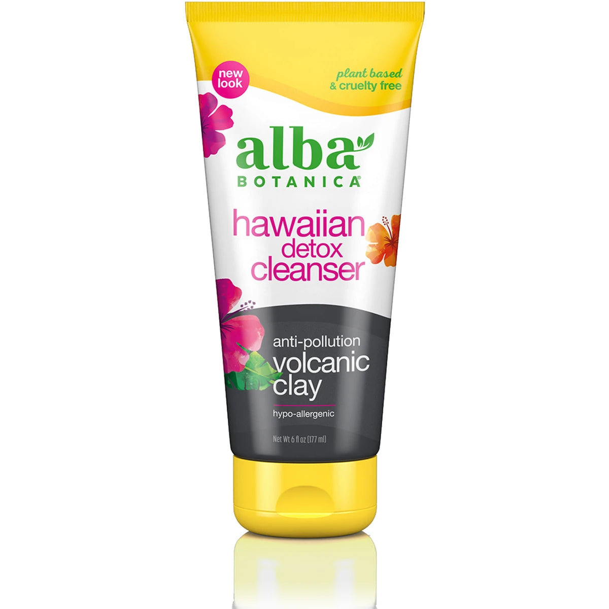 Alba Botanica Hawaiian Detox Anti-Pollution Volcanic Clay Cleanser 6Oz (Pack of 6)