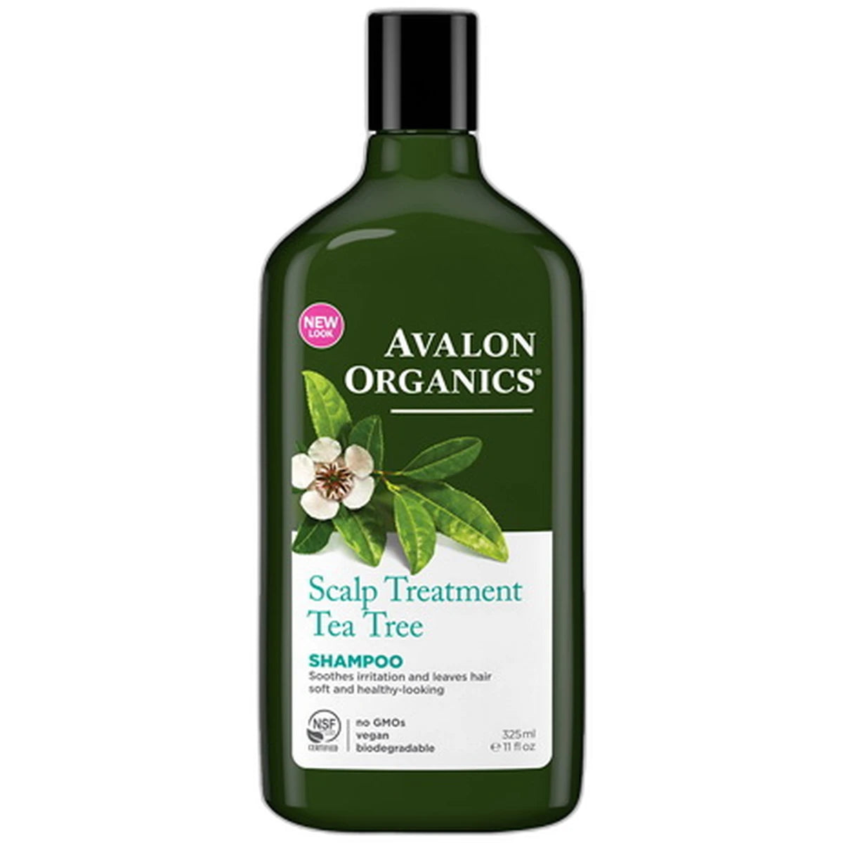 Avalon Organics Tea Tree Scalp Treatment Hair Shampoo11Oz (Pack of 6)