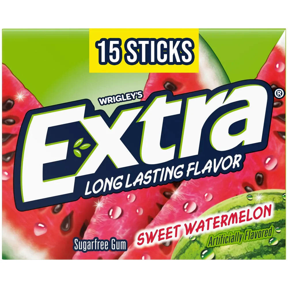 Wrigley'S Extra Long Lasting Watermelon 12X10 0.11Oz (Pack Of 120)
